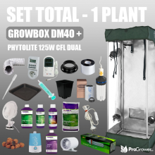 Complete Kit - 1 PLANT - Growbox DM40 + Phytolite 125W CFL Dual, with nutrients
