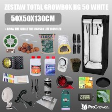 Zestaw TOTAL - 1 roślina - Growbox HG 50 White 50x50x130cm + Grow The Jungle The Jackson LITE 100W LED