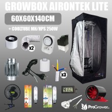 Complete Kit: Growbox Airontek Lite 60x60x140cm + COOLTUBE MH/HPS 250W