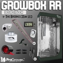 Complete Kit: Growbox RoyalRoom C80SH 80x40x160cm + Grow The Jungle THE BROOKES 35W Grow LED
