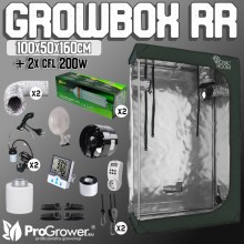 Complete Kit: Growbox RoyalRoom C100S 100x50x160cm + 2 x CFL 200W
