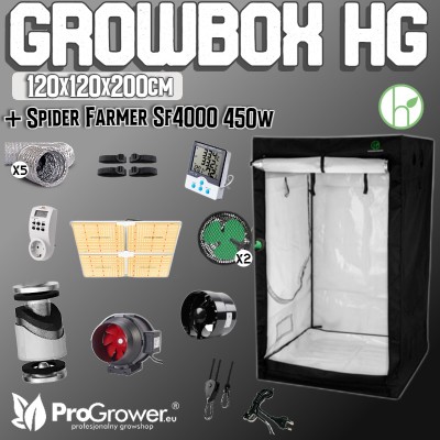 Zestaw do uprawy: Growbox HG White 120x120x200cm + 4 x CFL Elektrox 250W DUAL