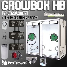 Complete Kit: Growbox HB 240x120x200cm + The Hydra Nemesis DIMMABLE 600w LED