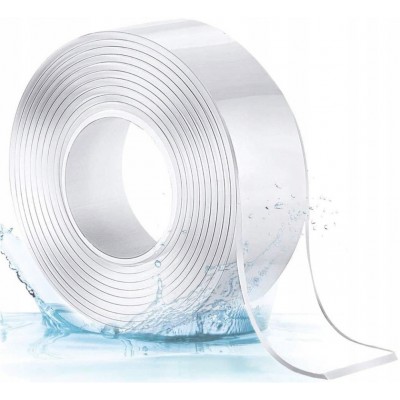 Strong double-sided foil tape, transparent, reusable