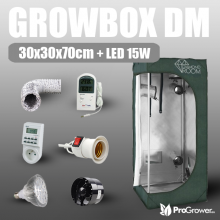 Complete Kit: Growbox DM 30x30x70cm + LED 15W