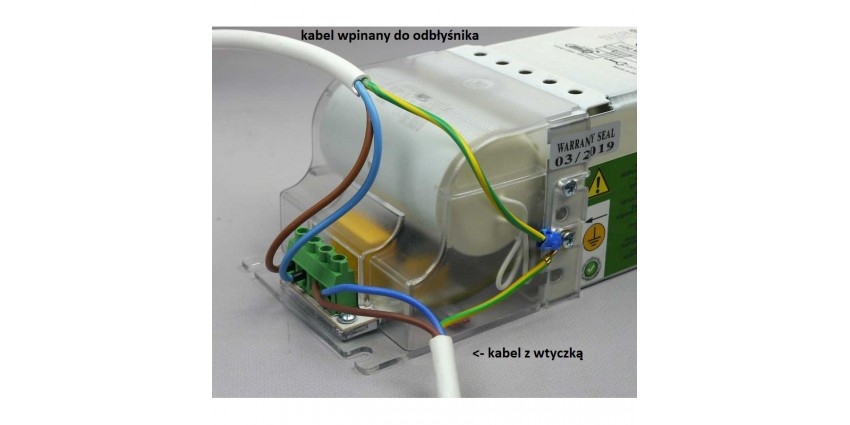 How to connect the magnetic ballast to the HPS or MH lamp?